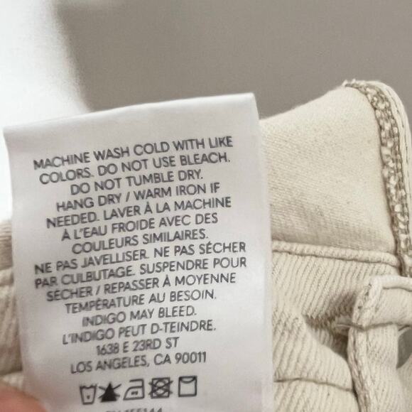 Boyish The Kenny Relaxed Overalls Womens Small Beige Pockets Cotton Neutral - Picture 9 of 16